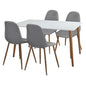 Comedor 4 Sillas 120x80 cm blanco/gris Crispin