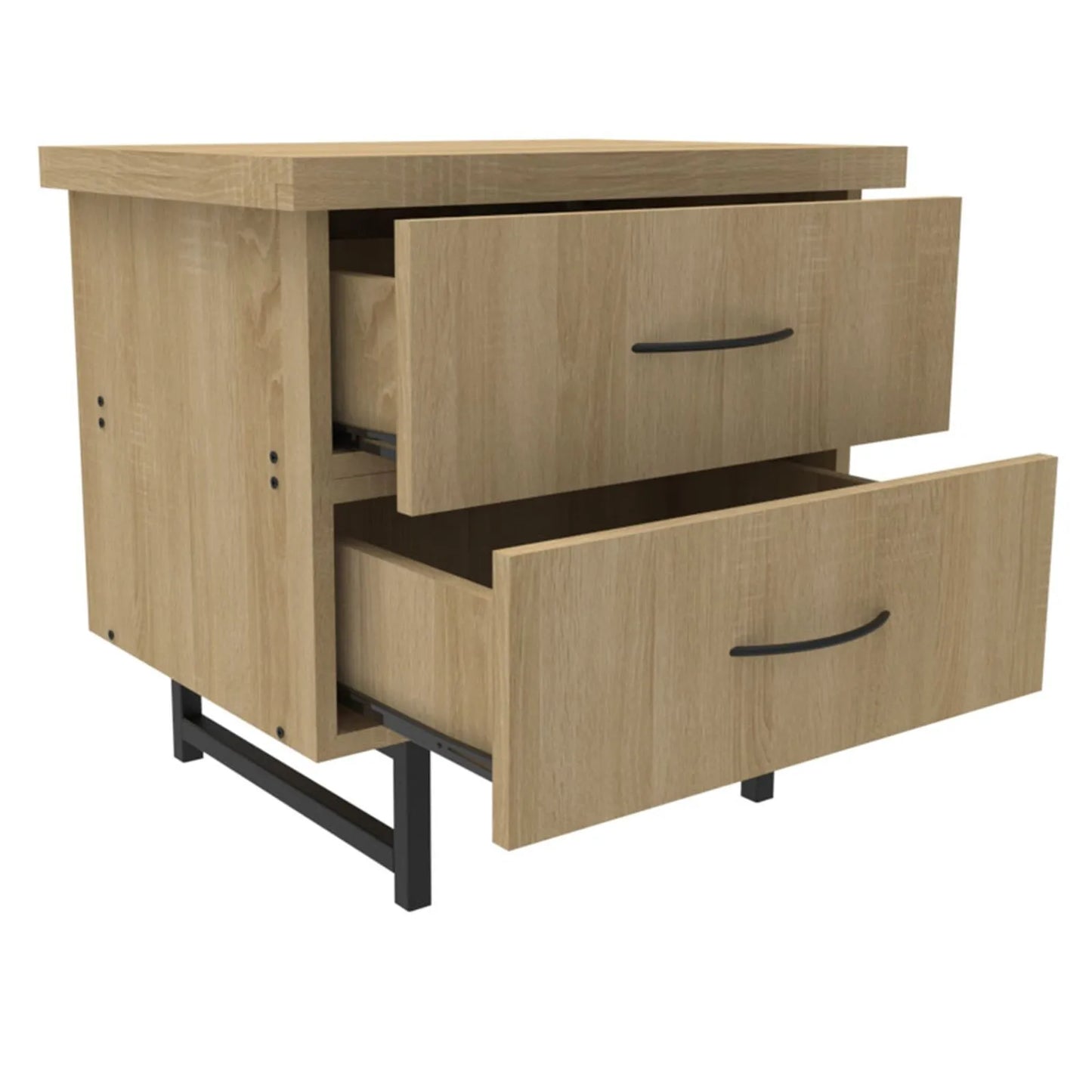 🛏️✨ Mesa de Noche Eli Moduofi – 2 Cajones ✨🛏️