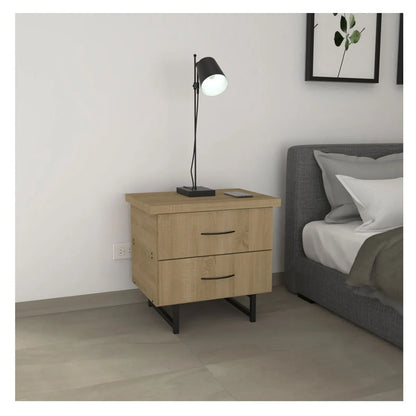 🛏️✨ Mesa de Noche Eli Moduofi – 2 Cajones ✨🛏️