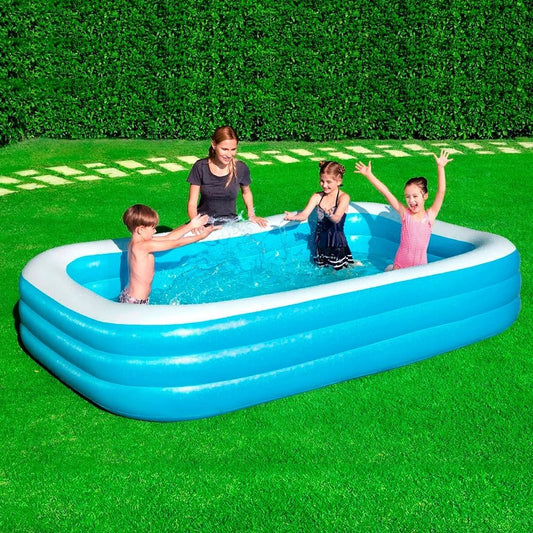 Piscina Inflable Infantil Ovalada 305 x 183 x 5 cm