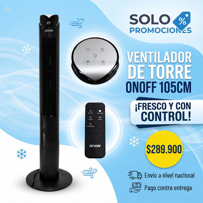 Ventilador Torre Onoff 105CMS Con Contro