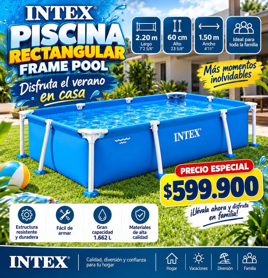 Piscina Estructura 220 cm x 150 cm x60cm