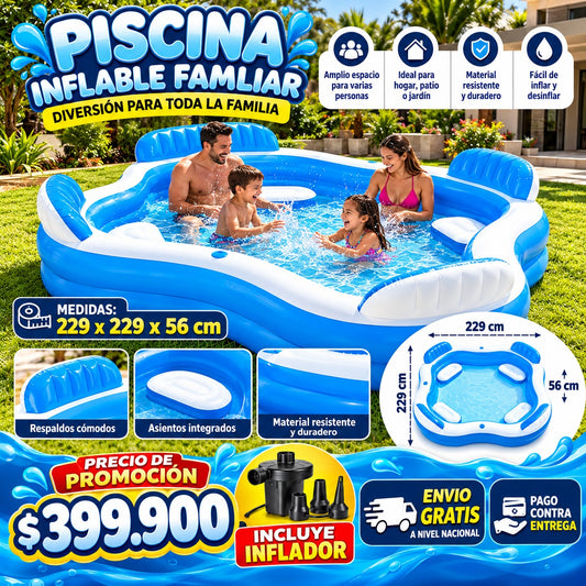 Piscina tipo jacuzzi intex + inflador electrico
