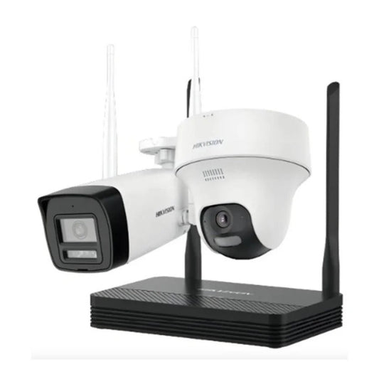 "KIT DE NVS WIFI CON UNA CÁMARA TIPO BALA Y UN PTDOME H.265 DE 2 MP