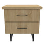 Mesa de noche 2 cajones 50x52x37.5 cm Eli germany negro Moduofi